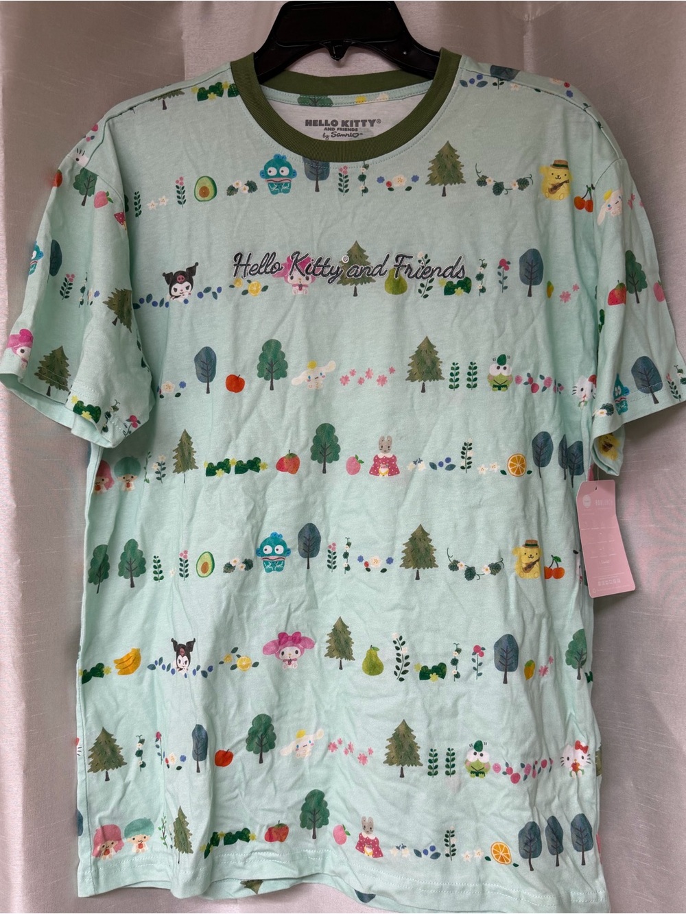 NWT Sanrio Mint Green Hello Kitty & Friends Short Sleeve Tee